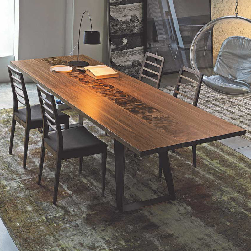 YumanMod Benjamin Fixed Oblique Metal Legs Dining Table Perigold